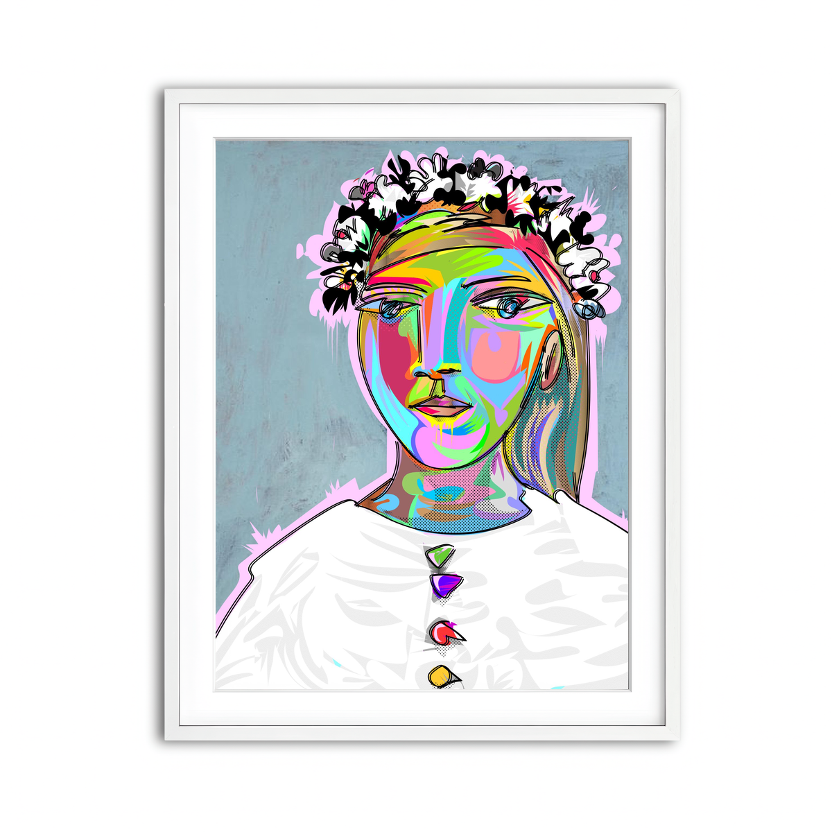 Framed Print 3x4 White