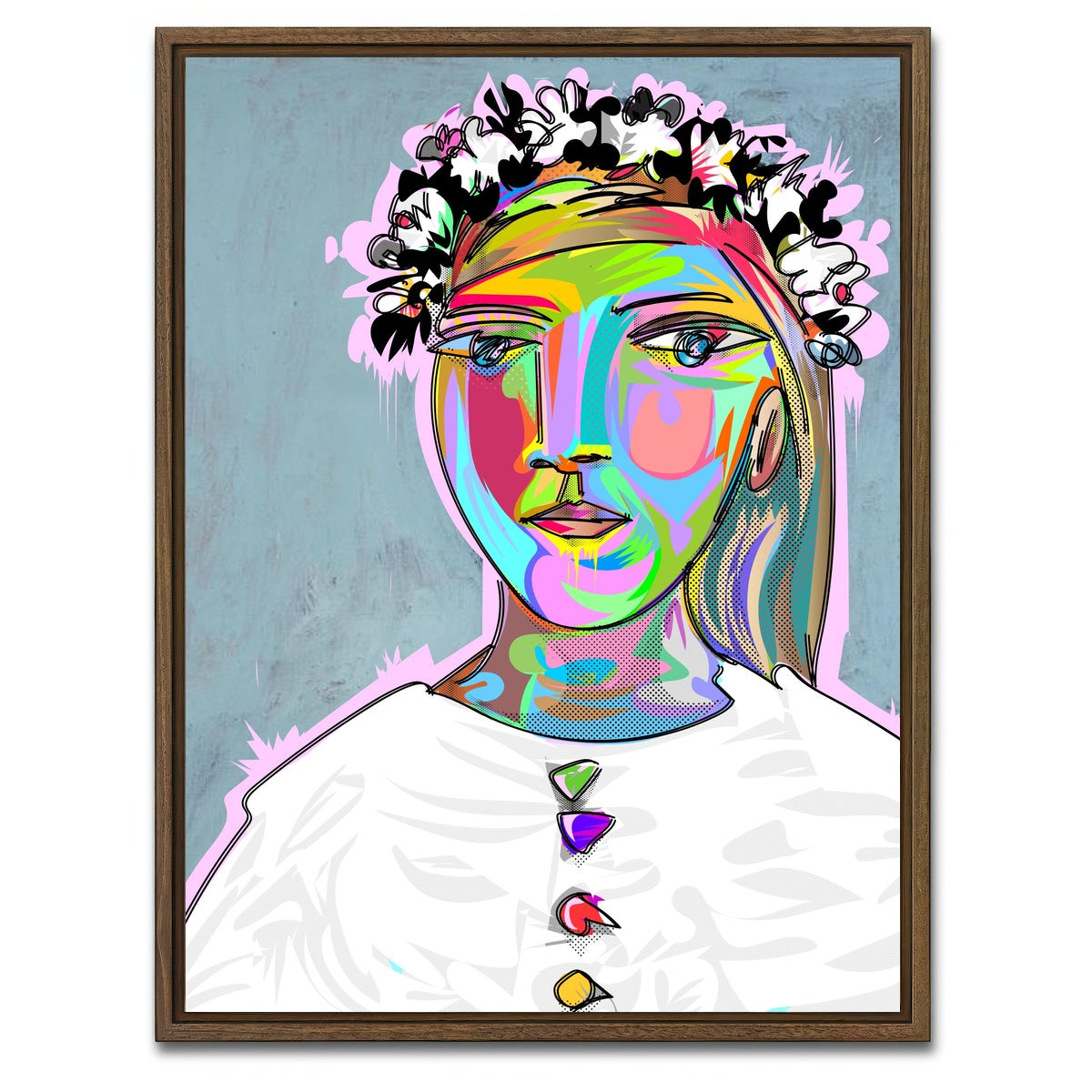 AUTO-MOCKUP WHITE | PICASSO | 1 Piece | Walnut Framed Canvas | group=3x4