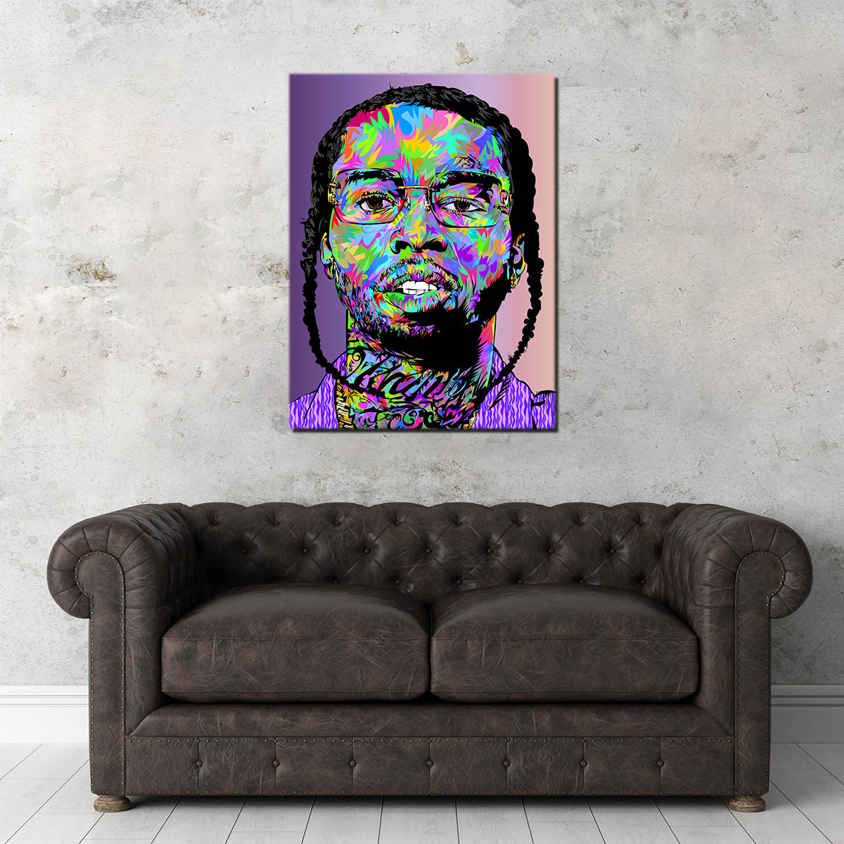 Pop Smoke Abstract Wall Art