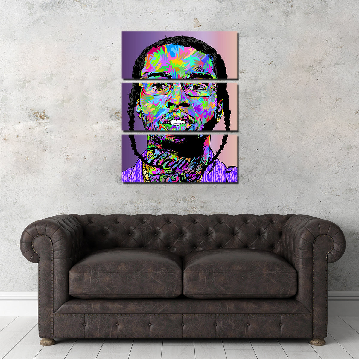 Pop Smoke Abstract Wall Art