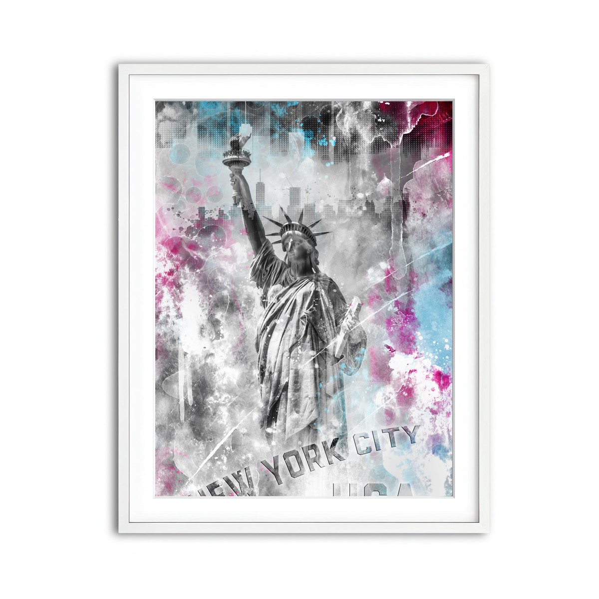 Framed Print 3x4 White