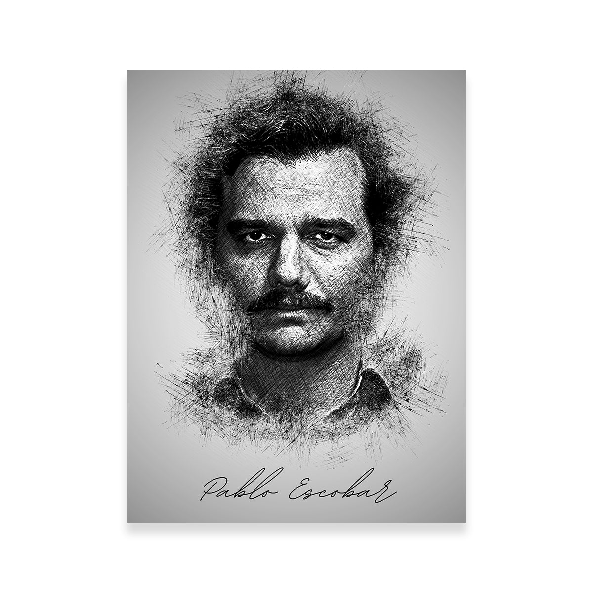 Pablo Escobar Sketch Wall Art