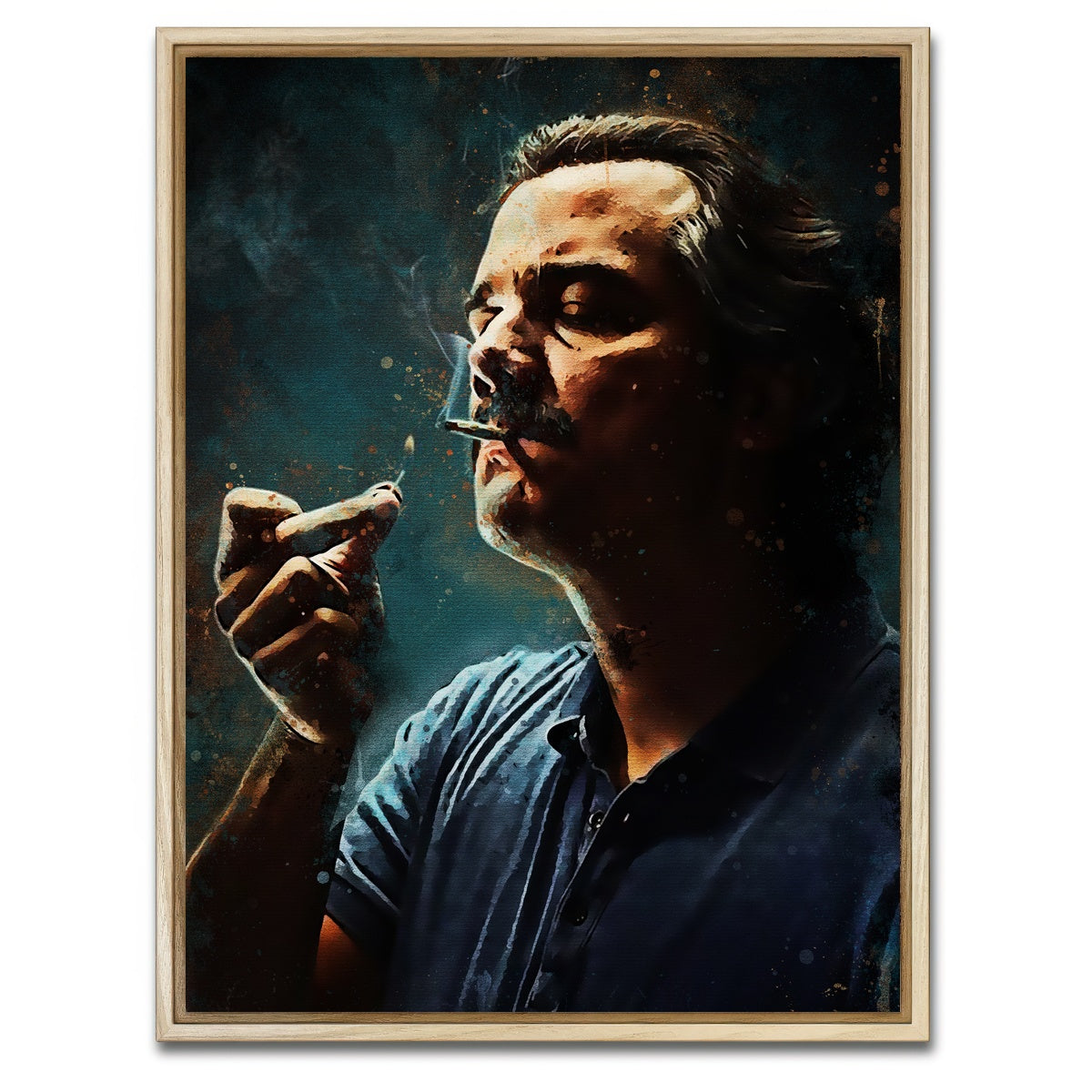 AUTO-MOCKUP WHITE | Pablo Escobar | 1 Piece | Natural Framed Canvas | group=3x4