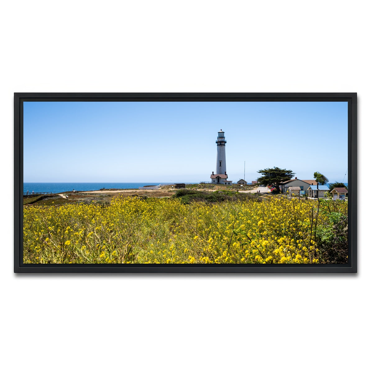 AUTO-MOCKUP WHITE | Pacific Coast Hwy Lighthouse | 1 Piece | Black Framed Canvas | group=2x1