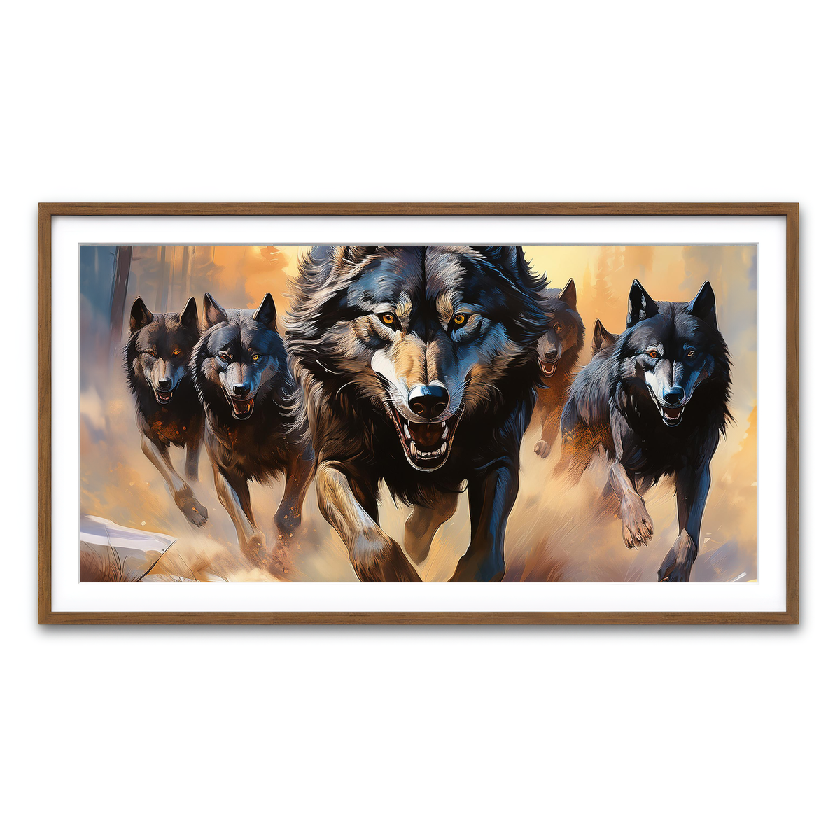 Framed Print 2x1 Walnut