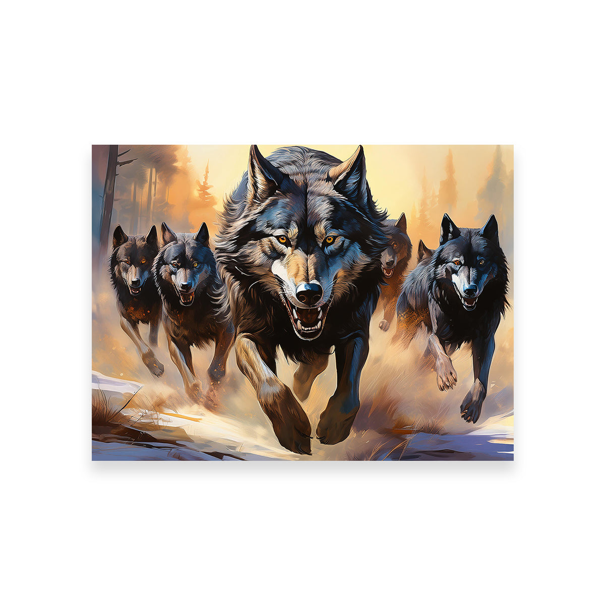 Pack of Wolves Wall Art