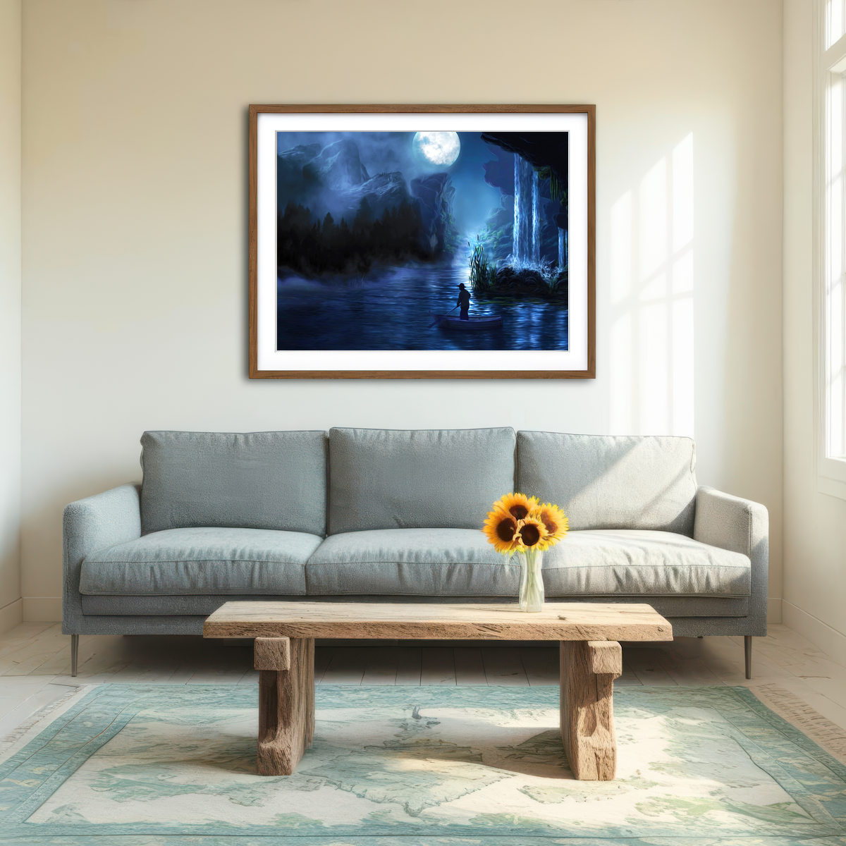 AUTO-MOCKUP ROOM | Paddle at Night Wall Art