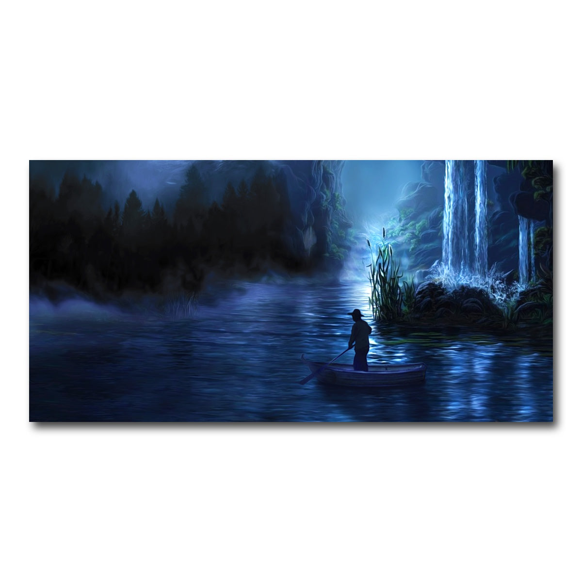 AUTO-MOCKUP WHITE | Paddle at Night | 1 Piece | Gallery Wrap Canvas | group=2x1