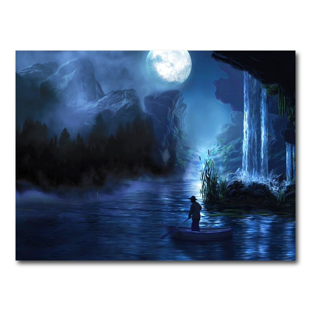 AUTO-MOCKUP WHITE | Paddle at Night | 1 Piece | Gallery Wrap Canvas | group=4x3