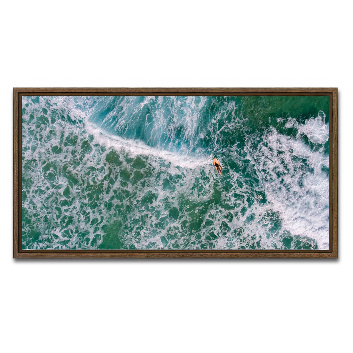 AUTO-MOCKUP WHITE | Paddling Out | 1 Piece | Walnut Framed Canvas | group=2x1
