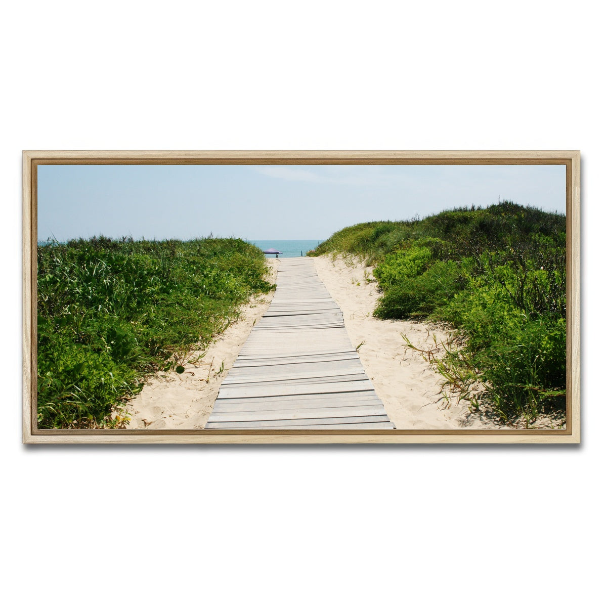 AUTO-MOCKUP WHITE | Padre Island Boardwalk | 1 Piece | Natural Framed Canvas | group=2x1