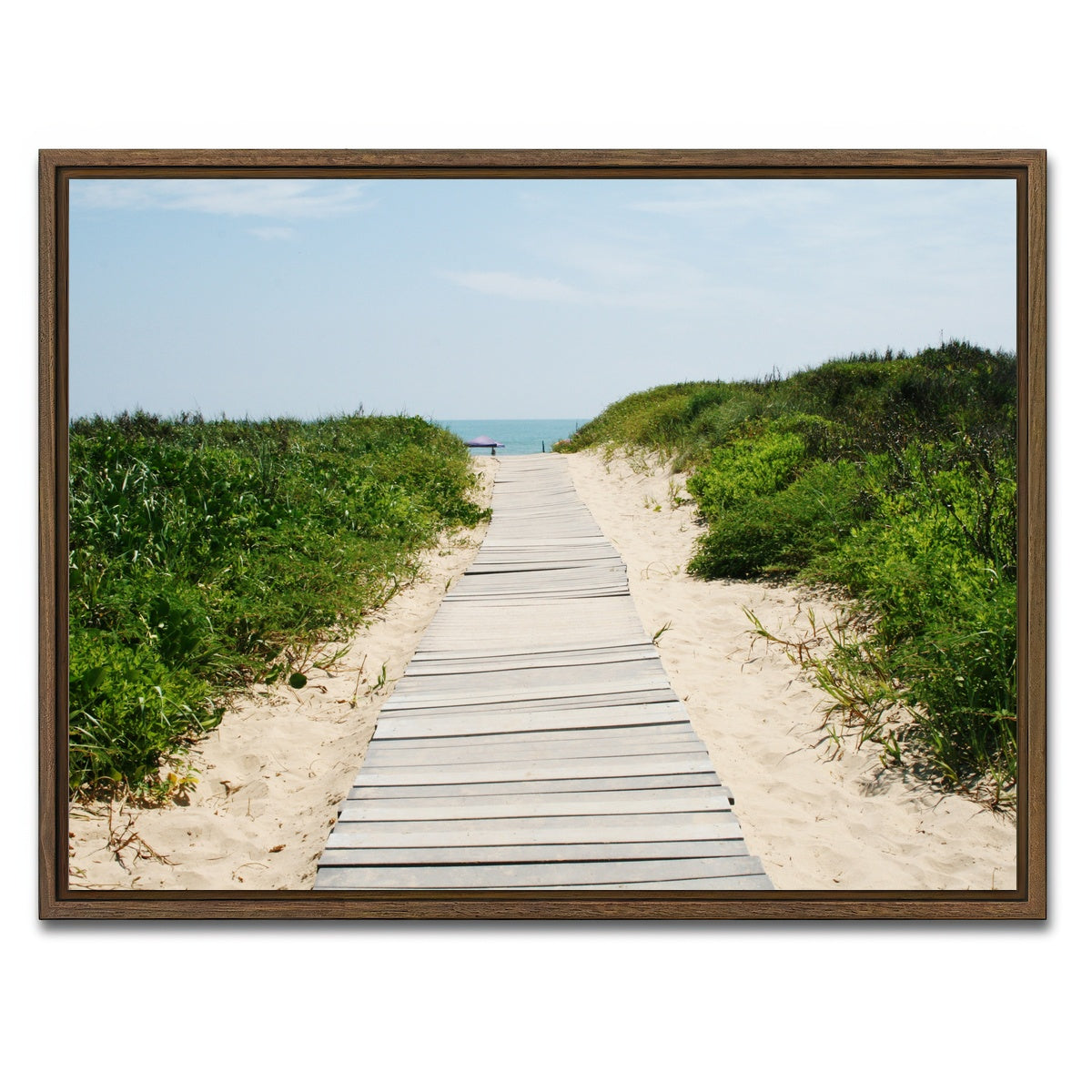 AUTO-MOCKUP WHITE | Padre Island Boardwalk | 1 Piece | Walnut Framed Canvas | group=4x3