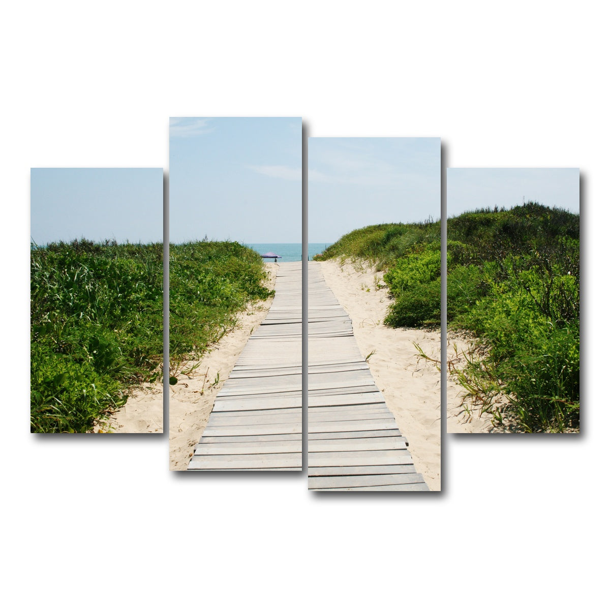 AUTO-MOCKUP WHITE | Padre Island Boardwalk | 4 Piece | Gallery Wrap Canvas | group=4_short