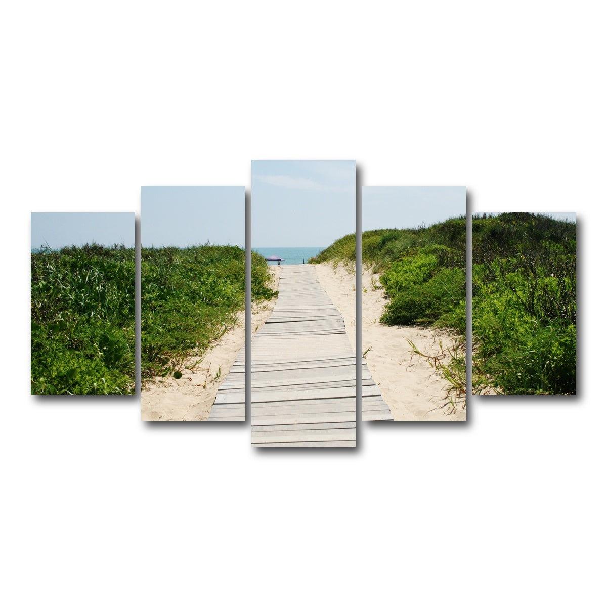AUTO-MOCKUP WHITE | Padre Island Boardwalk | 5 Piece | Gallery Wrap Canvas | group=5_normal