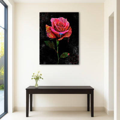 AUTO-MOCKUP ROOM | Paint Drip Rose