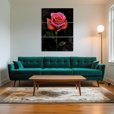AUTO-MOCKUP ROOM | Paint Drip Rose