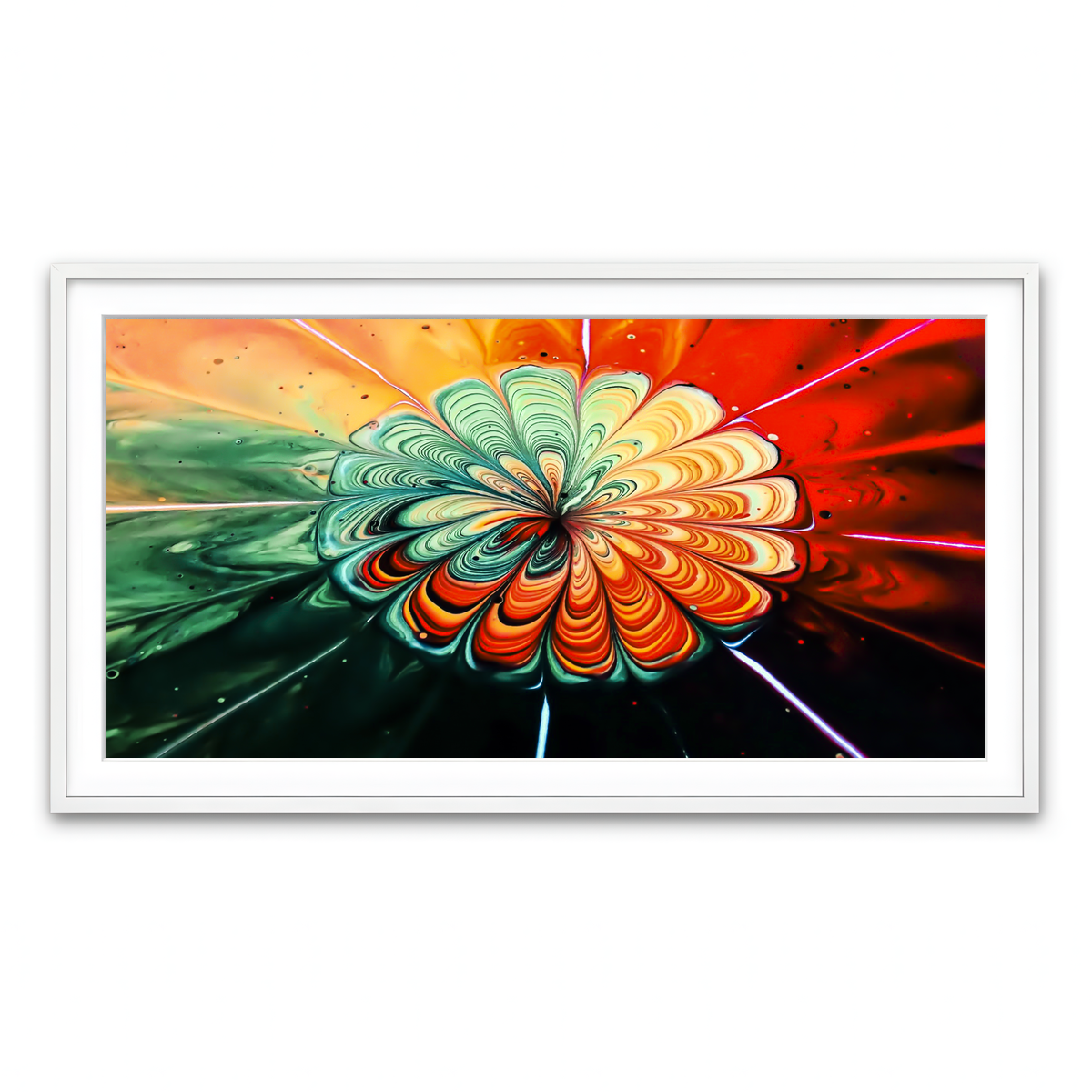 Framed Print 2x1 White