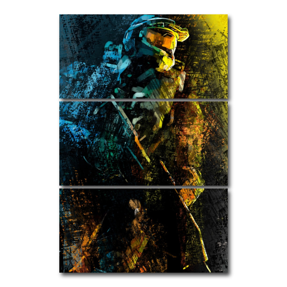 AUTO-MOCKUP WHITE | Painted Chief | 3 Piece | Gallery Wrap Canvas | group=12x24_stacked