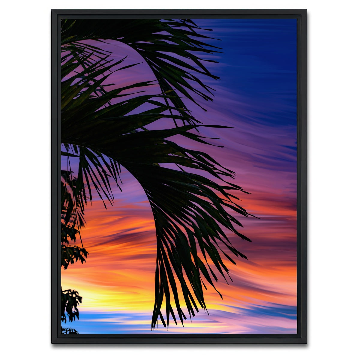 AUTO-MOCKUP WHITE | Painted Palm | 1 Piece | Black Framed Canvas | group=3x4