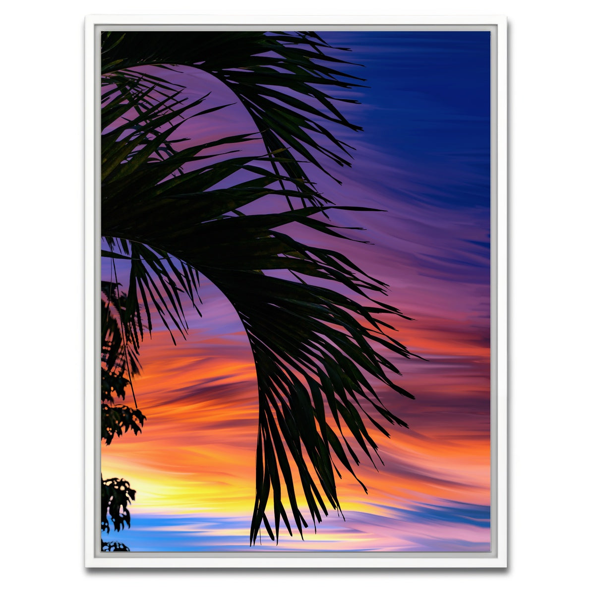 AUTO-MOCKUP WHITE | Painted Palm | 1 Piece | White Framed Canvas | group=3x4