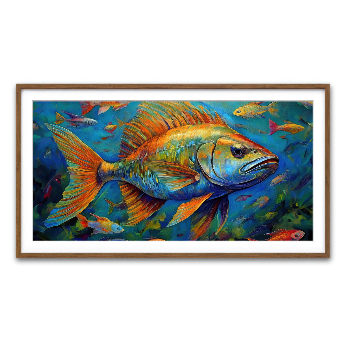 Framed Print 2x1 Walnut