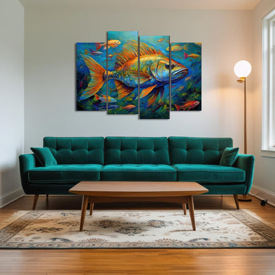 AUTO-MOCKUP ROOM | Painting art of fish