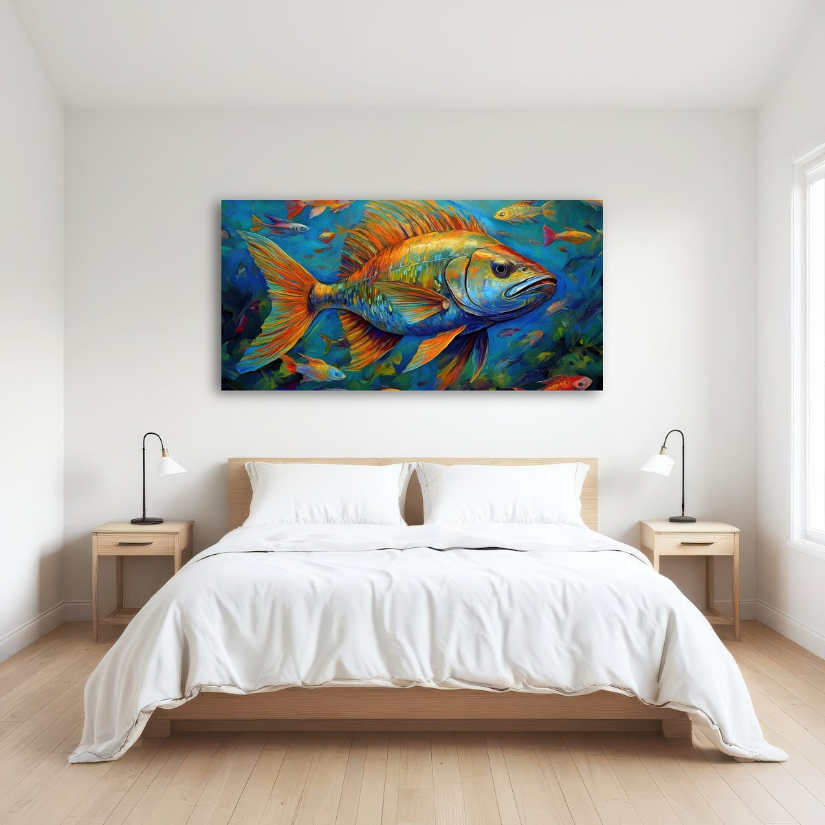 AUTO-MOCKUP ROOM | Painting art of fish