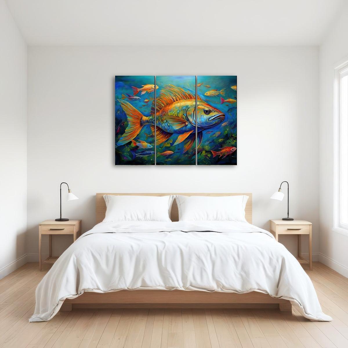 AUTO-MOCKUP ROOM | Painting art of fish
