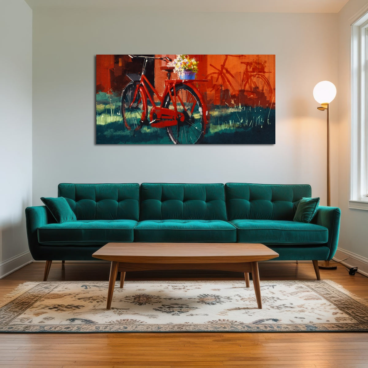 AUTO-MOCKUP ROOM | Painting of vintage bicycle