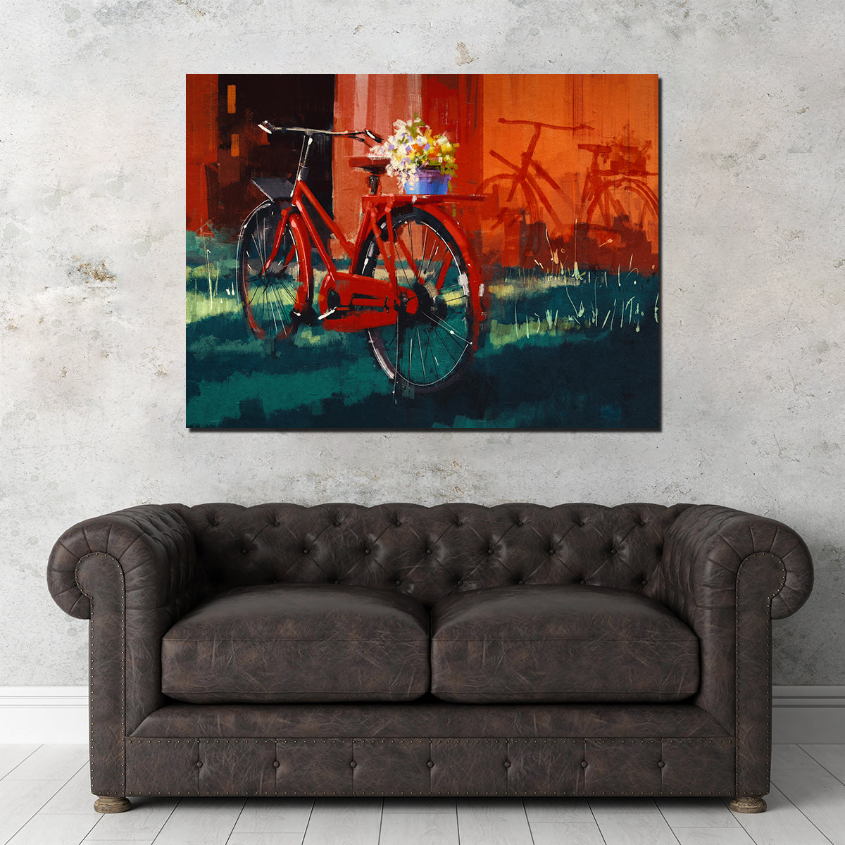 Painting of Vintage Bicycle Wall Art