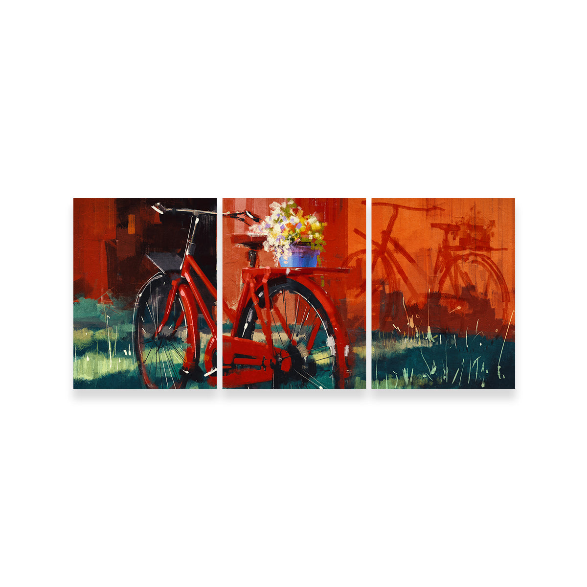 Painting of Vintage Bicycle Wall Art