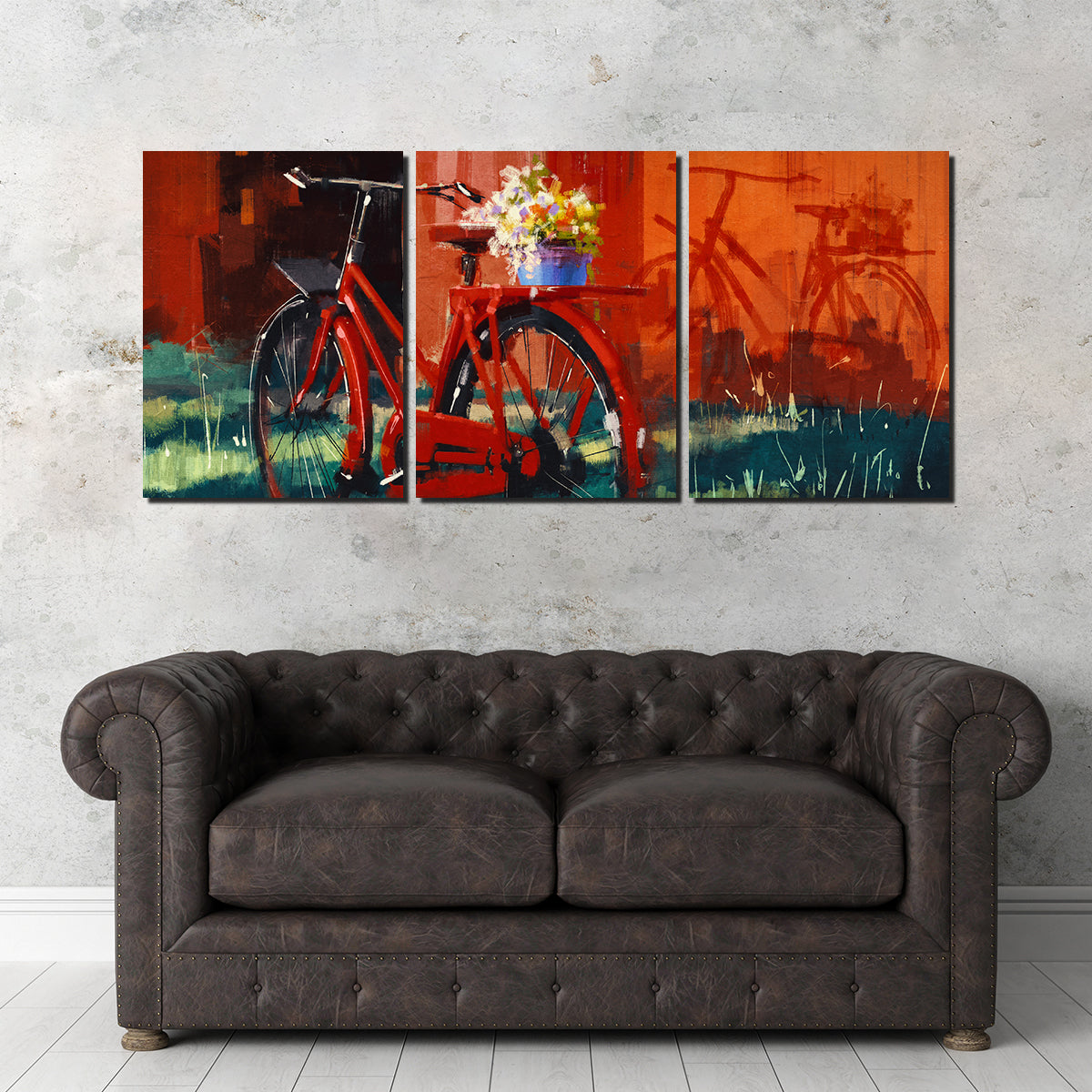 Painting of Vintage Bicycle Wall Art