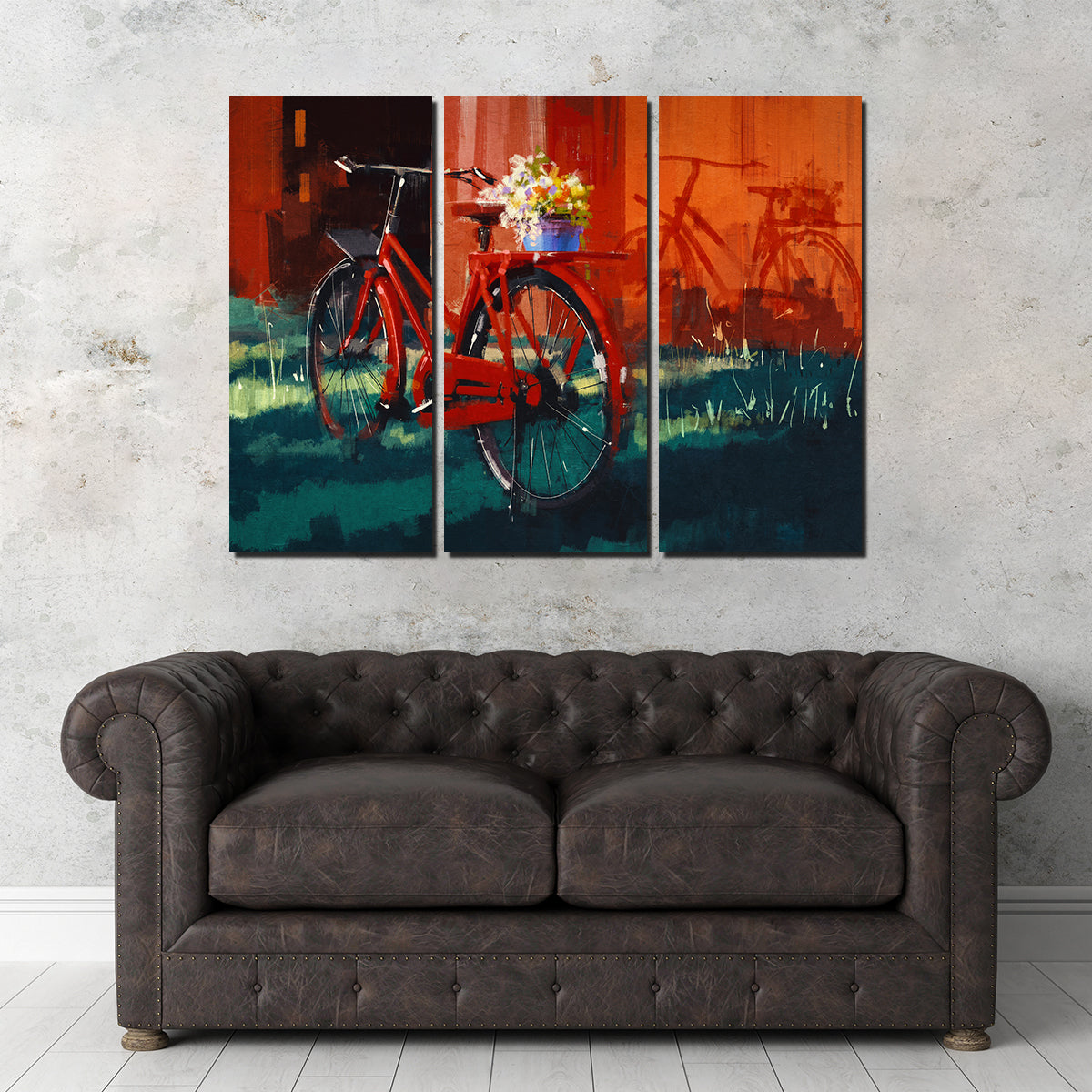 Painting of Vintage Bicycle Wall Art