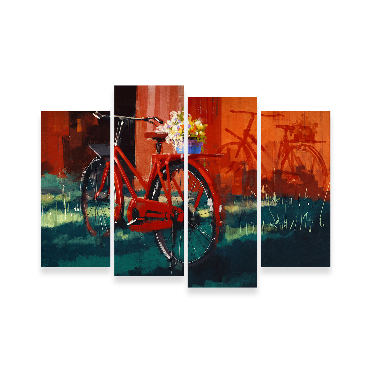 Painting of Vintage Bicycle Wall Art