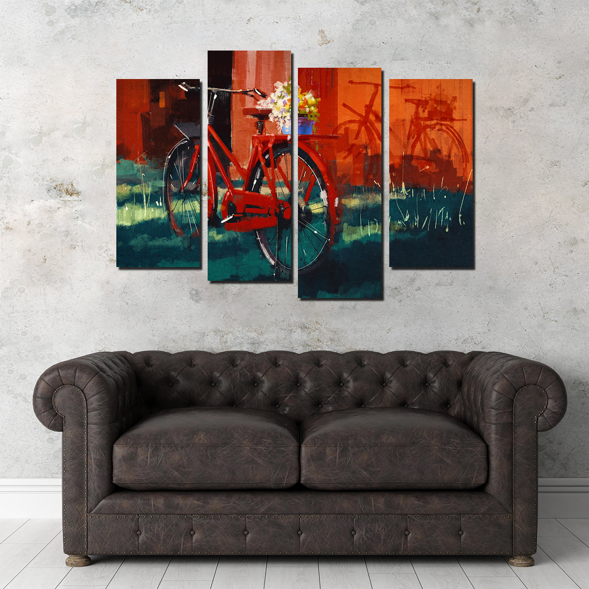 Painting of Vintage Bicycle Wall Art