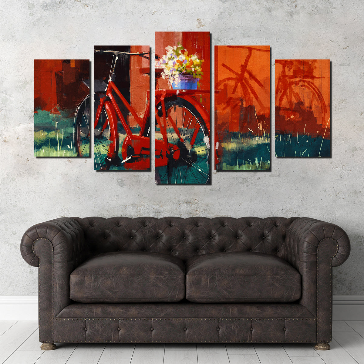Painting of Vintage Bicycle Wall Art