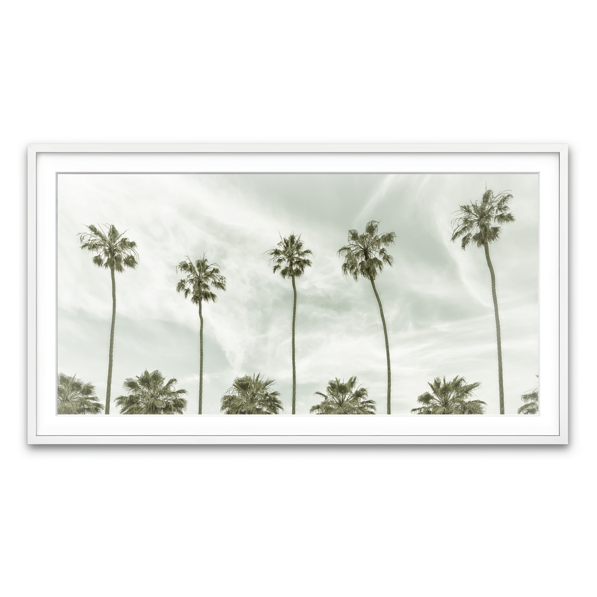 Framed Print 2x1 White
