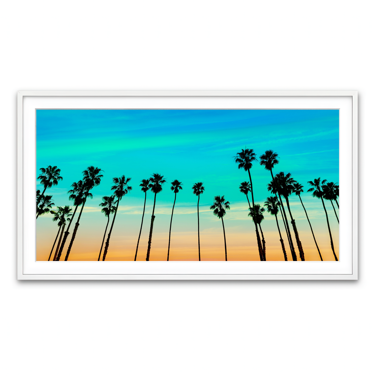 Framed Print 2x1 White