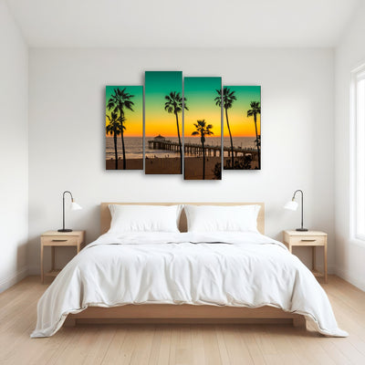 AUTO-MOCKUP ROOM | Palm trees and Pier on Manhattan Beach