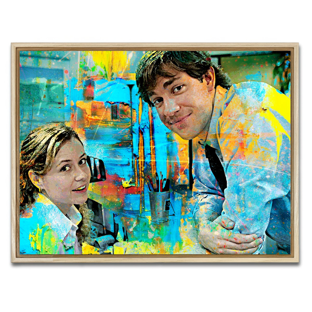 AUTO-MOCKUP WHITE | Pam & Jim | 1 Piece | Natural Framed Canvas | group=4x3