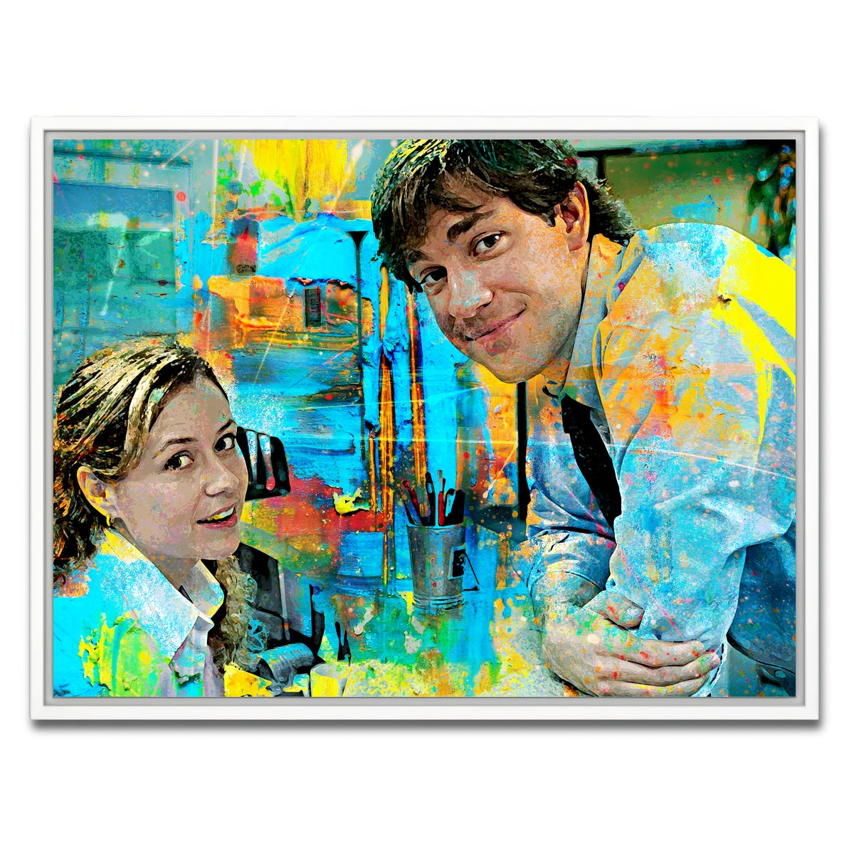 AUTO-MOCKUP WHITE | Pam & Jim | 1 Piece | White Framed Canvas | group=4x3