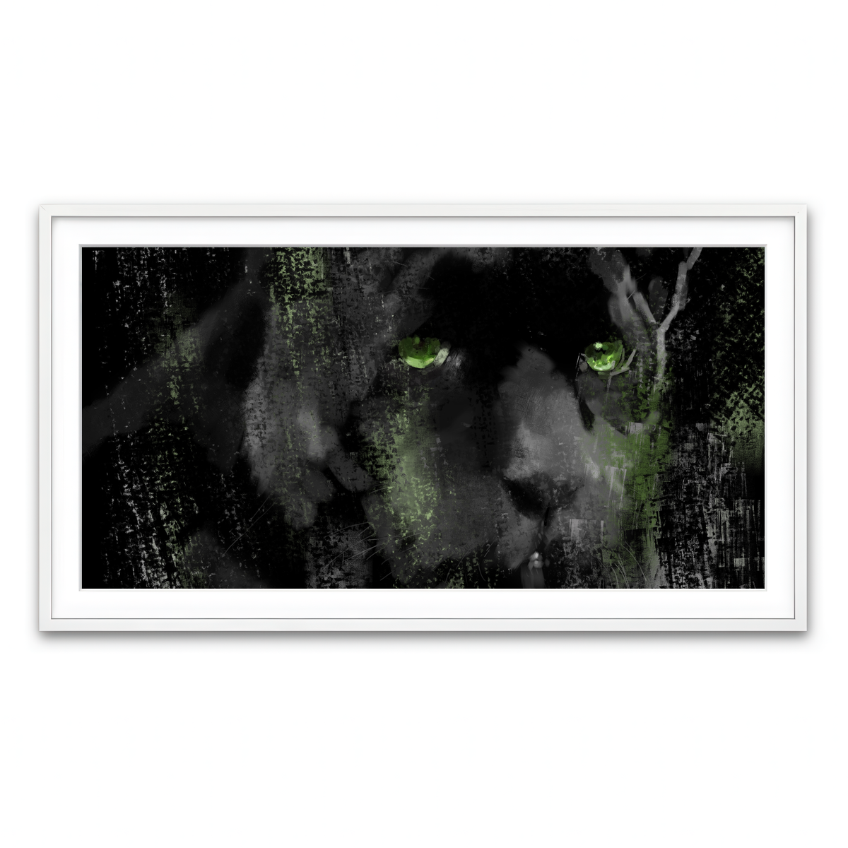 Framed Print 2x1 White