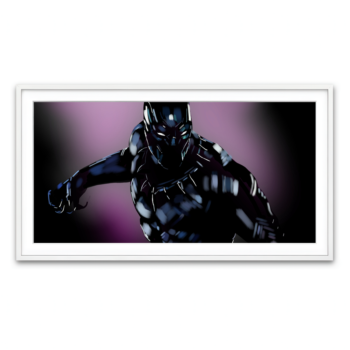 Framed Print 2x1 White