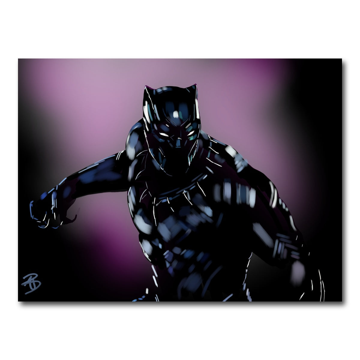 AUTO-MOCKUP WHITE | Panther in Purple | 1 Piece | Gallery Wrap Canvas | group=4x3