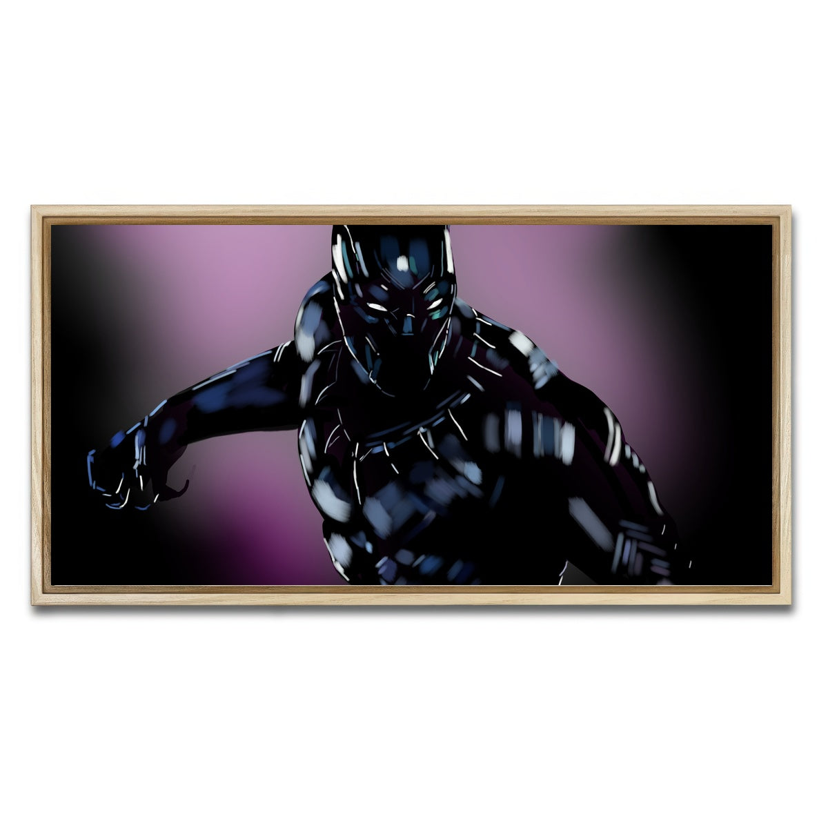 AUTO-MOCKUP WHITE | Panther in Purple | 1 Piece | Natural Framed Canvas | group=2x1