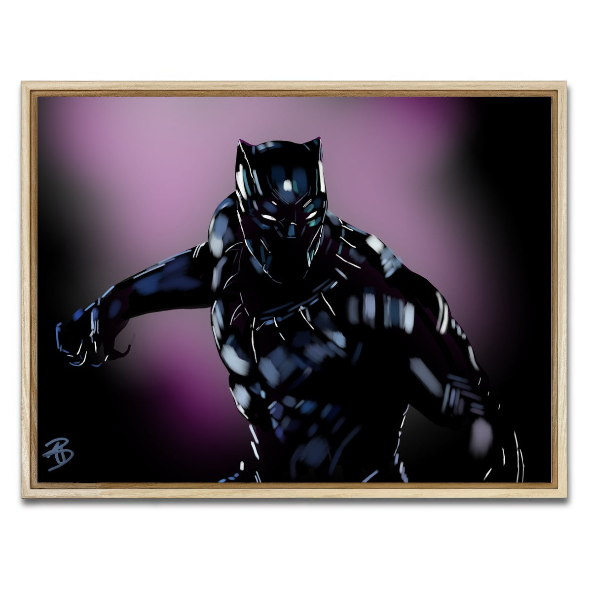 AUTO-MOCKUP WHITE | Panther in Purple | 1 Piece | Natural Framed Canvas | group=4x3