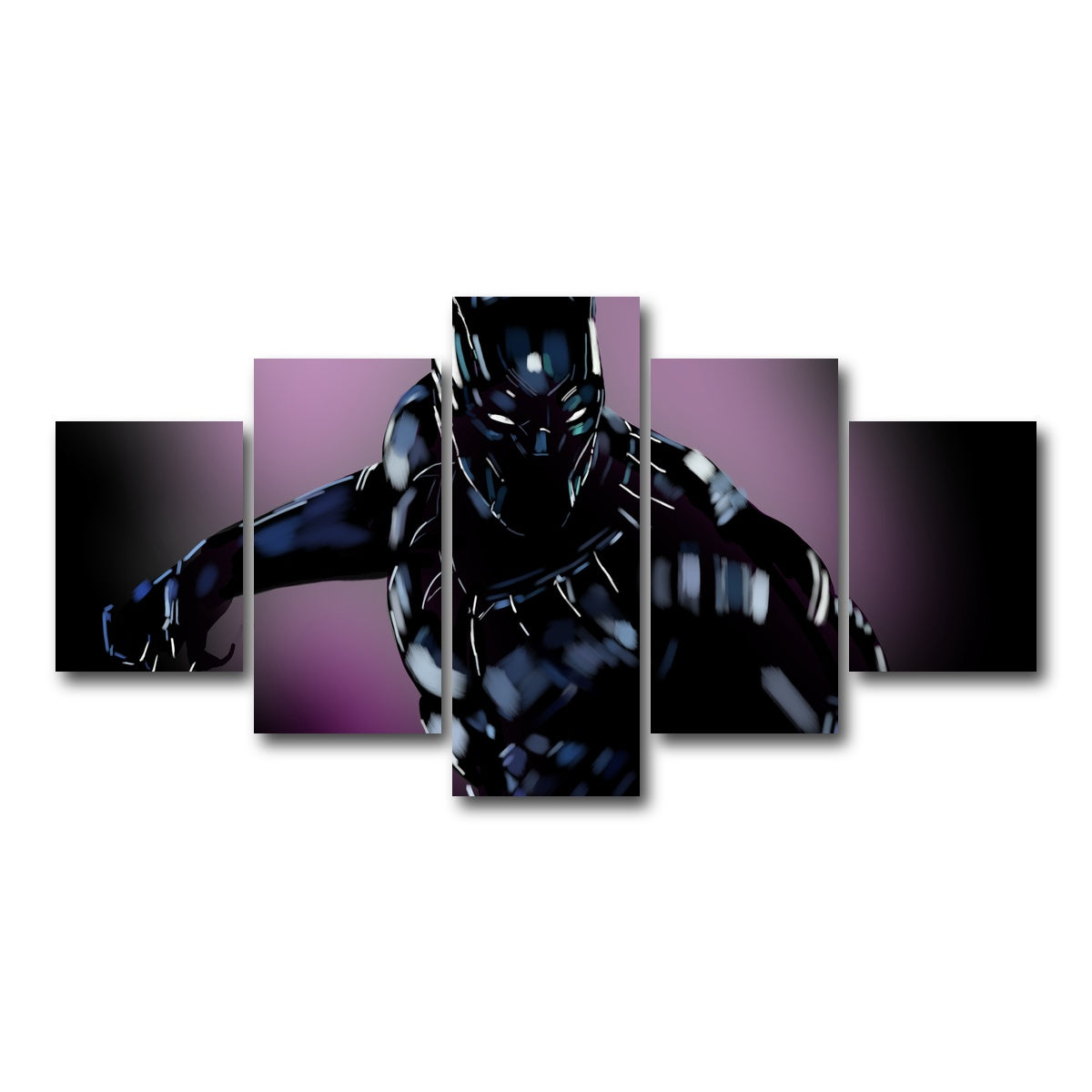 AUTO-MOCKUP WHITE | Panther in Purple | 5 Piece | Gallery Wrap Canvas | group=5_short