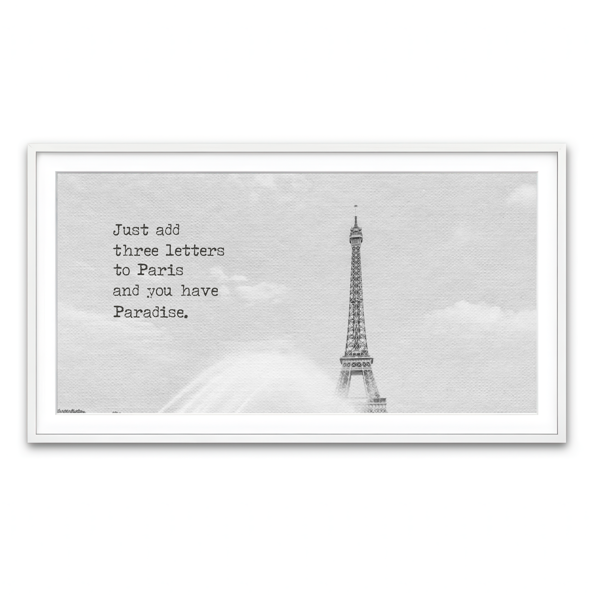 Framed Print 2x1 White