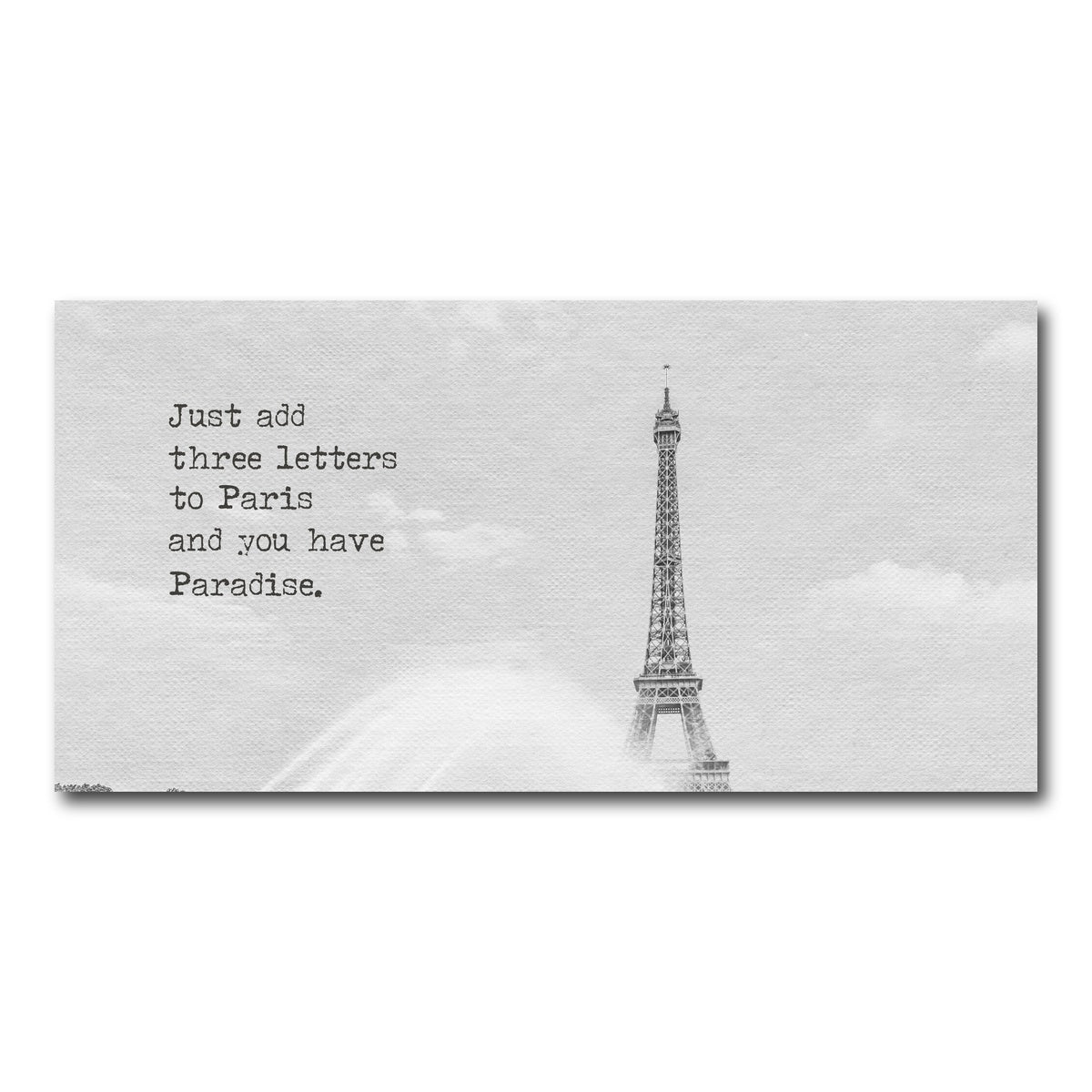 AUTO-MOCKUP WHITE | Paradise - Paris Eiffel Tower | 1 Piece | Gallery Wrap Canvas | group=2x1