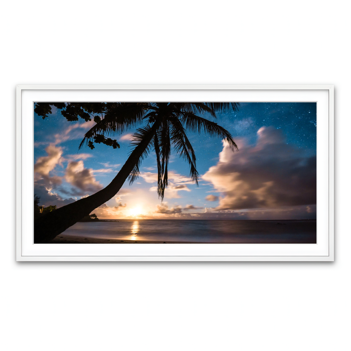 Framed Print 2x1 White